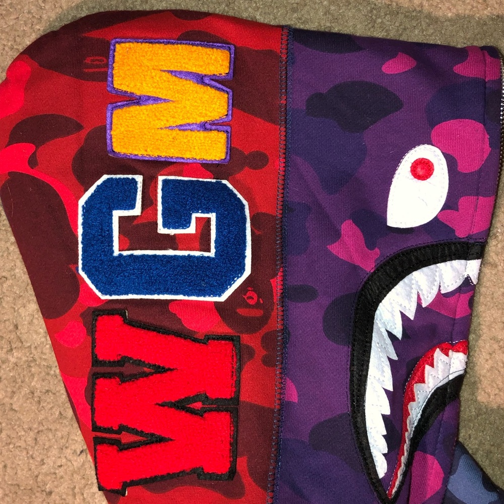 BAPE zip up hoodie (colorful)